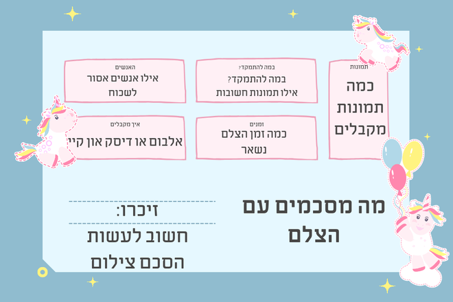 מה מסכמים עם צלם לברית