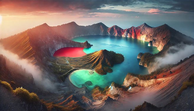 אגם "קלימוטו" – שלושה צבעים